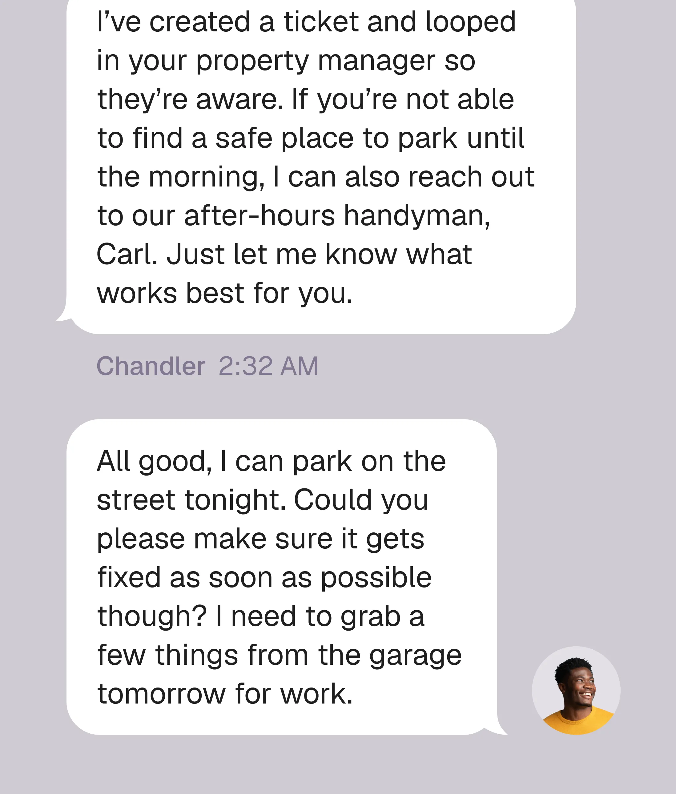 Maintenance request automatically triaged by urgency level